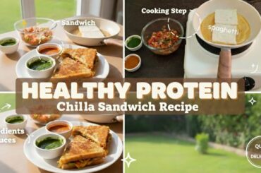 Besan Chilla Sandwich Recipe | Healthy & Crispy Breakfast #youtubevideo #sanwich #besanchilla