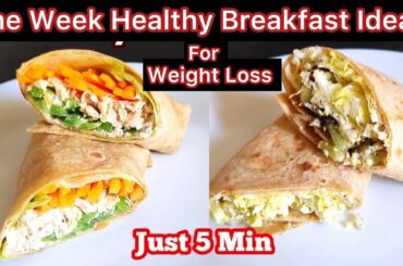 One Week Healthy Breakfast Ideas For Weight Lose / High Protein Breakfast Ideas / Breakfast Recipes