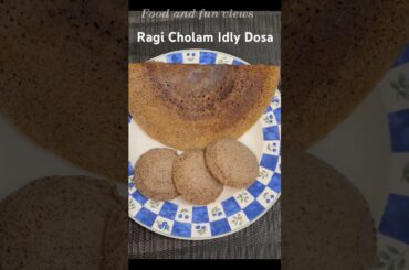 Healthy idly dosa recipe /Ragi Cholam Idly, Dosa/ Diet idly dosa #shorts