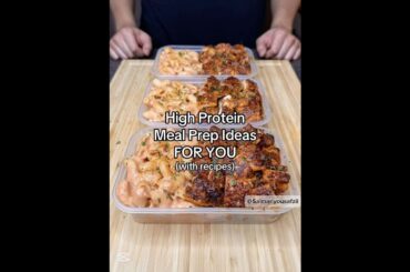 High Protein Meal Preps with recipes you'll enjoy iOtEasy, fast and low calorie#highprotein #healthy
