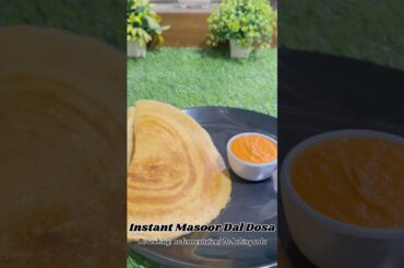 Instant Masoor Dal Dosa #highprotein #dosa #youtubeshorts #viral #recipe #southindianfood #food
