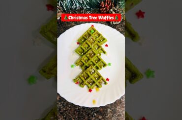 Christmas Waffles #palak #veggies #waffle #healthy #protein #recipe #forkids #ideas #mom #hack