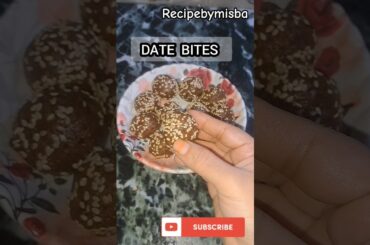 No Added Sugar Date Bites #Recipebymisba #shorts #healthyrecipes #datebites #viralrecipe #dryfruits
