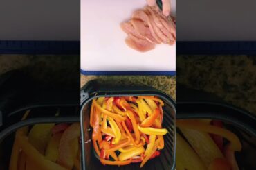 Keto airfryer chicken fajitas! #shorts