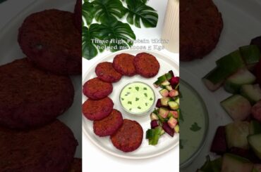 High-Protein Kala Chana & Beetroot Cutlet | Healthy Weight-Loss Snack | No Fry | Healthy Meal Bowl