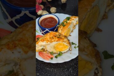 Egg Pouch Recipe | Easy Breakfast Recipes | One Pan Egg Toast #shorts #egg #bread #recipe