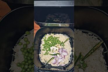 Air Fryer Mushroom Pulao - A Game Changer #mushroompulao #materpulao #shorts #reels #recipe #pulao