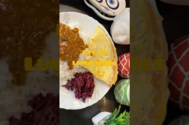 Today’s lunch box receipe:Beetroot poriyal with omlete and Rice with poodu kulambu#shortsfeed#lunch