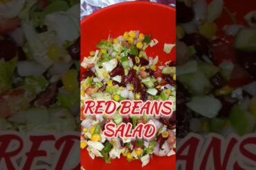 Day 3 of 7 days Easy Healthy Salad| RED BEANS SALAD Recipe| #redbeanssalad #ytshorts #healthyfood