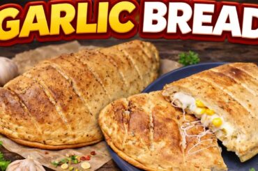 Wheat Flour Garlic Bread | Atta Garlic Bread Recipe | Healthy Homemade Garlic Bread
