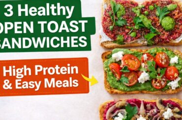 Quick & Healthy Open Toast Sandwiches | Perfect for Breakfast or Snacks | Vegetarian