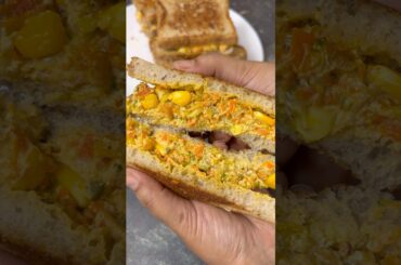 No Mayo Sandwich | Creamy Hung Curd Sandwich #shorts