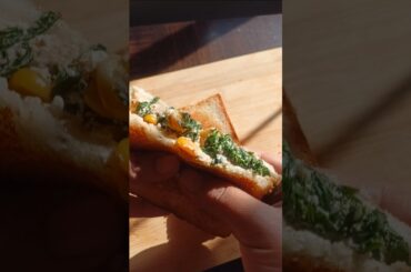 Simple, healthy and delicious corn spanish sandwich#viral  #trending #highprotein #weightloss