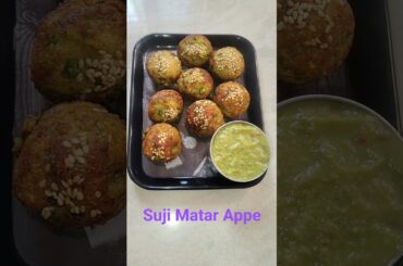 Instant Healthy Snacks Recipe #Rava Matar Appe #Breakfast Recipe #food #ytshorts #recipe #Appe #Suji