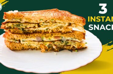 3 Instant Egg Toast Snacks | Healthy Breakfast recipes