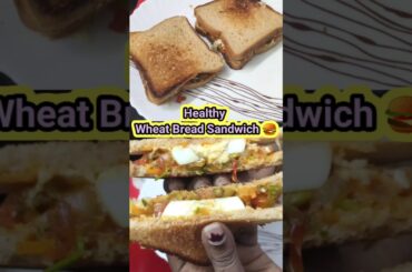 Healthy Wheat Bread Sandwich #shorts #sandwich #breadsandwich #food #foodie #viral #trending #recipe