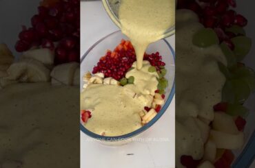 Healthy fruit custard without custard powder and sugar #shorts #fruitcustard