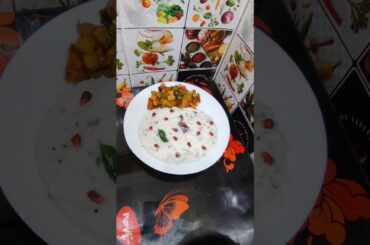 Millet creamy curd rice with potato fry / varagu thayir sadam #curdrice #milletrecipe #lunch #shorts