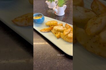 Kids-Friendly Air Fried Potato Wedges | Healthy & Crispy Snack at Home  #foodshorts #ytshorts #fyp