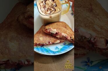 Masala Cheese Sandwich #shorts #recipe #food #cooking #sandwich #athomekitchen #breakfast  #cheese