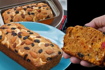 Healthy Christmas Plum Cake | Soft & Rich Plum Cake | No Sugar, No Maida, No Oven Christmas Cake