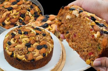 Healthy Christmas Plum Cake | No Maida, No Oven | Whole Wheat Plum Cake for Christmas