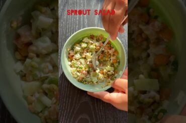 Quick healthy breakfast “sprouts salad“ recipe #sprout-salad #quickhealthybreakfastforbusymorning
