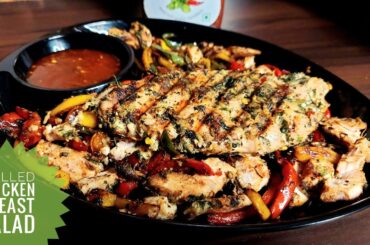 How to Grill Chicken Breast on iBell Sandwich Maker | Recipe of Healthy Grilled Chicken Breast Salad