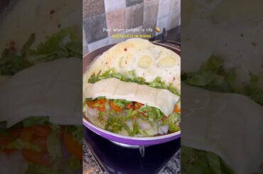 Crispy Potato-Egg Wrap in 10 min | #breakfast #potatoomelette #shorts