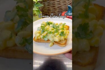 Diet friendly Cream Corn Toast for breakfast #shorts #foodshorts #sandwich #health #protein
