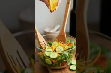 Easy Cucumber Tomato Carrot Salad | Healthy 1-Minute Recipe #SaladRecipe #healthyeating