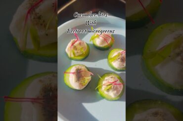 Cucumber salad with hung curd & beetroot microgreens(healthy cucumber salads,weightlosssalads recipe
