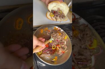 Best Homemade Philly Cheesesteak Sandwich.#phillycheesesteak  #cheesesteak  #homemadefood #shorts