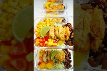 Chicken burrito bowl! The easiest meal prep ever! #chickenburrito #burritobowl