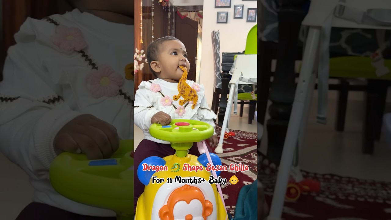 Dragon Shape Besan Chilla for Babies | Healthy Snacks for 11 Months+ | Baby-Led Weaning #besanchilla Dragon Shape Besan Chilla for Babies | Healthy Snacks for 11 Months+ | Baby-Led Weaning #besanchilla