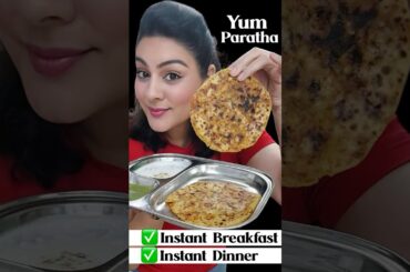 Instant Breakfast & Dinner Recipe For Weight Loss | Healthy Paratha Recipe #healthybreakefast