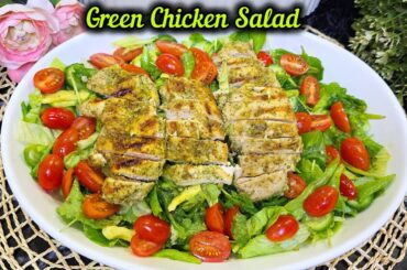 Green Chicken Salad Recipe | Healthy Weight Loss Salad | Protein Rich Chicken Salad