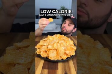 Low Calorie Salt & Vinegar Potato Chips at home #shorts