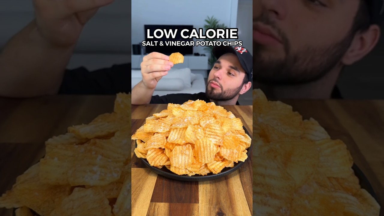 Low Calorie Salt & Vinegar Potato Chips at home #shorts Low Calorie Salt & Vinegar Potato Chips at home #shorts