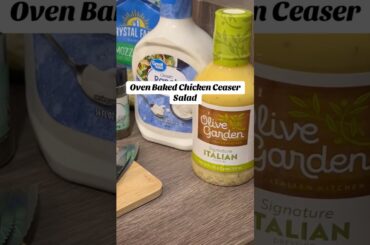 Oven Baked Chicken Ceaser Salad #foodie #chickenceasersalad #healthy #salad #homemadechickensalad