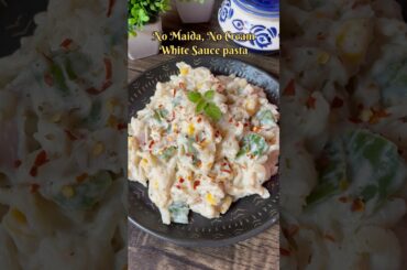 No Maida, No cheese White sauce pasta with cauliflower #whitesaucepasta #healthypasta #gobhirecipe