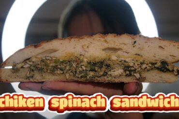 chiken spinach sandwich easy Healthy & asmr