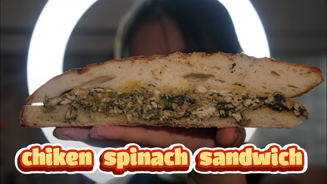 chiken spinach sandwich easy Healthy & asmr chiken spinach sandwich easy Healthy & asmr