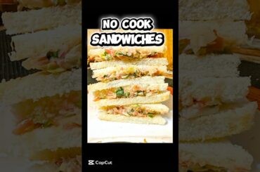 No cook sandwiches #vegsandwich #sandwich #nocookingrecipes #quickrecipes #food