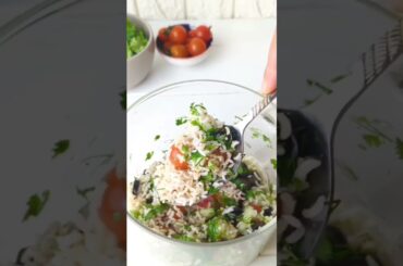 this is brown rice salad & not pulao which will keep full for hours #recipe #salad #food #veg #rice