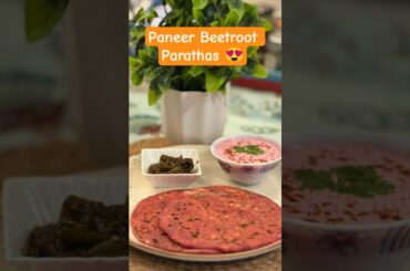 Paneer Beetroot Parathas | Healthy Breakfast #homemade #recipe #food #shorts #viral