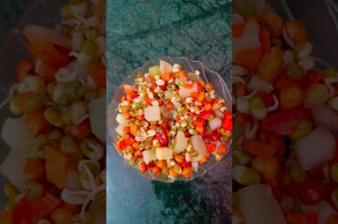 Mixed Sprouts veg Salad # Shorts # Green moong, chickpea # Protein rich salad