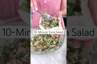10-Minute Mediterranean Tuna Salad (Tuna Salad Recipe) #tunasalad