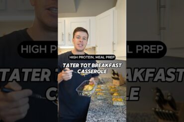 Tater Tot Breakfast Casserole High Protein Recipe #shorts