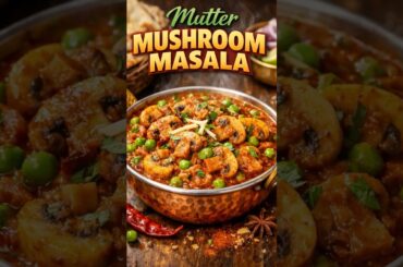 Easy mashroom mutter masala recipe #viral #food #ytshorts #trending #cooking ##healthy